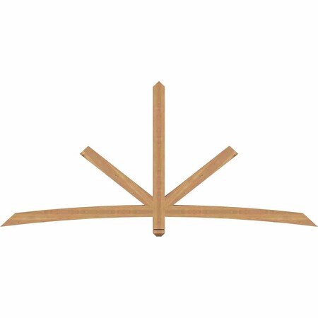Ekena Millwork Alberta Smooth Timber Gable Bracket, Western Red Cedar, 96"W x 44"H x 3 1/2"D x 3 1/2"F, 11/12 Pitch GBW096X44X0404ALB00SWR